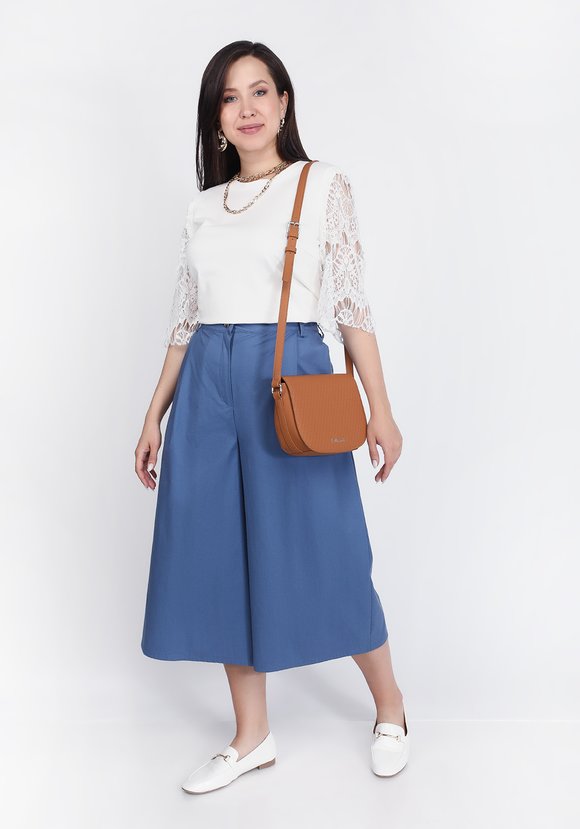 Топ-блуза с кружевным рукавом шир.  580, рис. 9