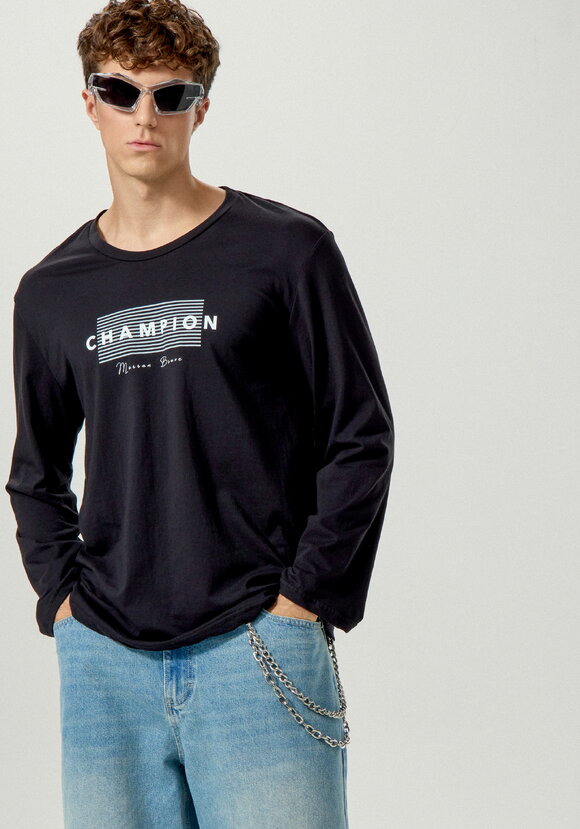 Лонгсливы с лаконичным принтом, 2 шт. шир.  580, рис. 56