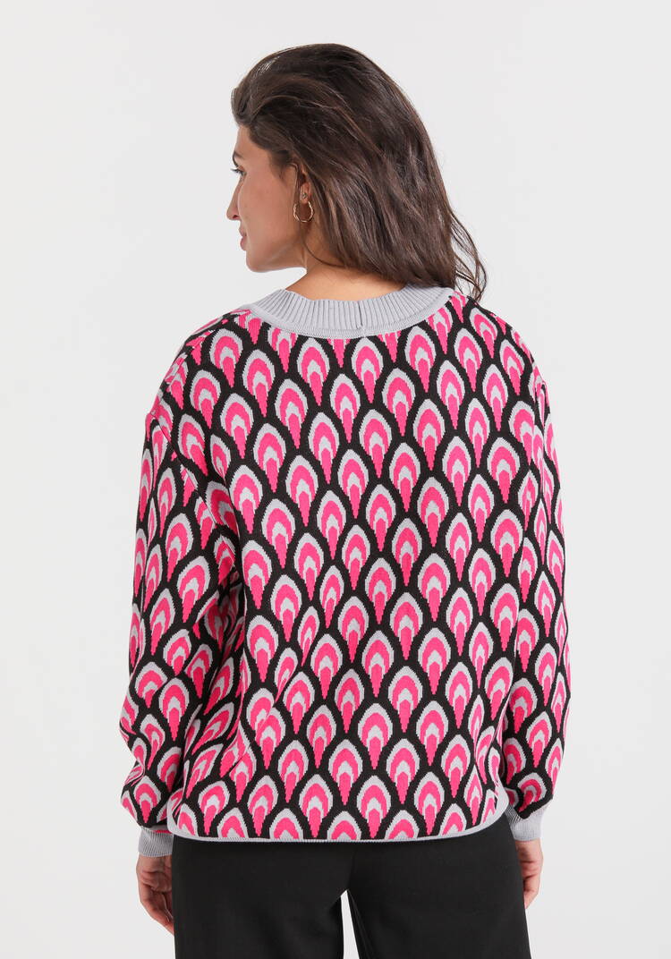 Кардиган с рисунком по стану и рукавам шир.  750, рис. 24