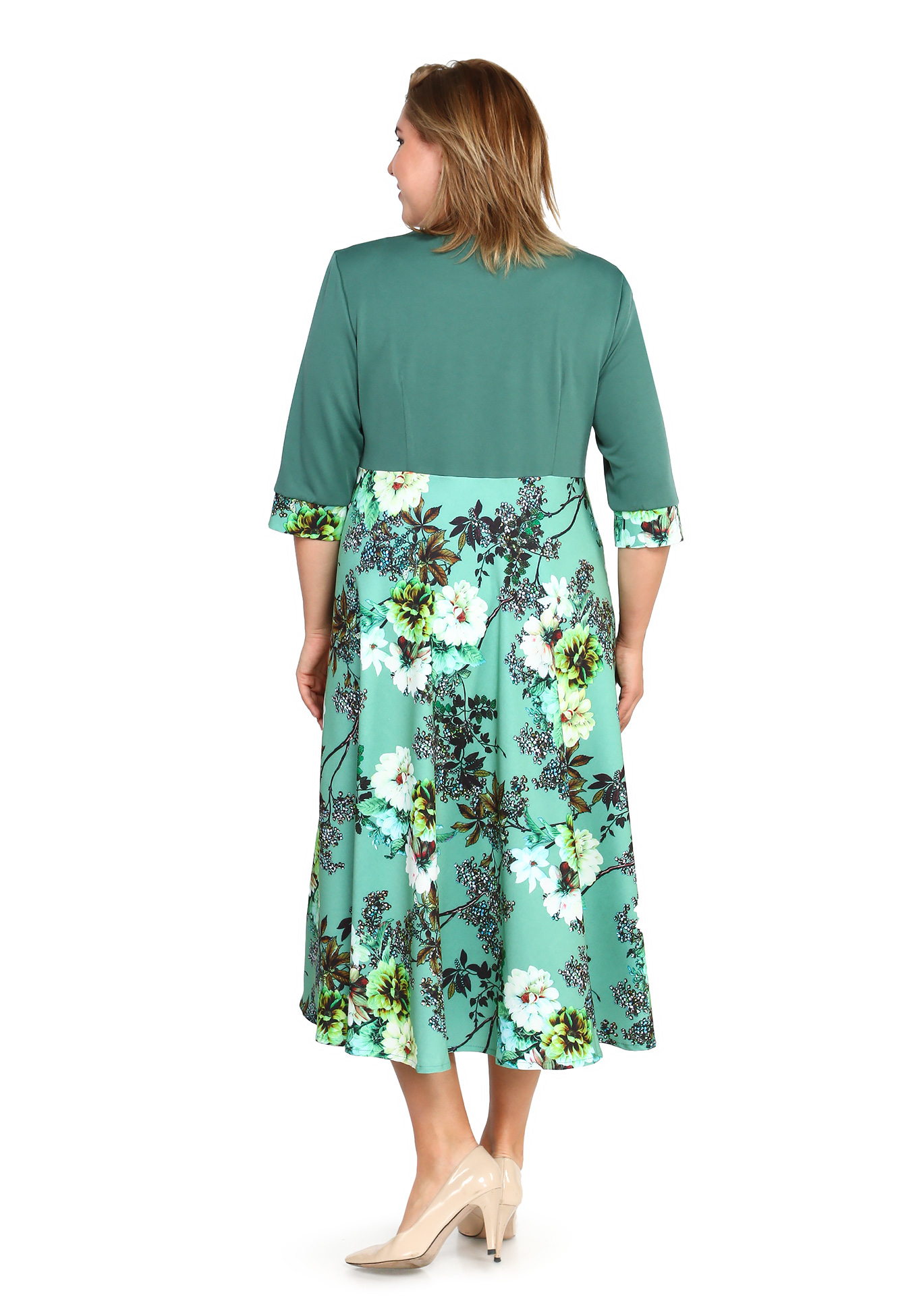 Платье "Дивный сад" Bianka Modeno, размер 50, цвет салатовый - фото 3