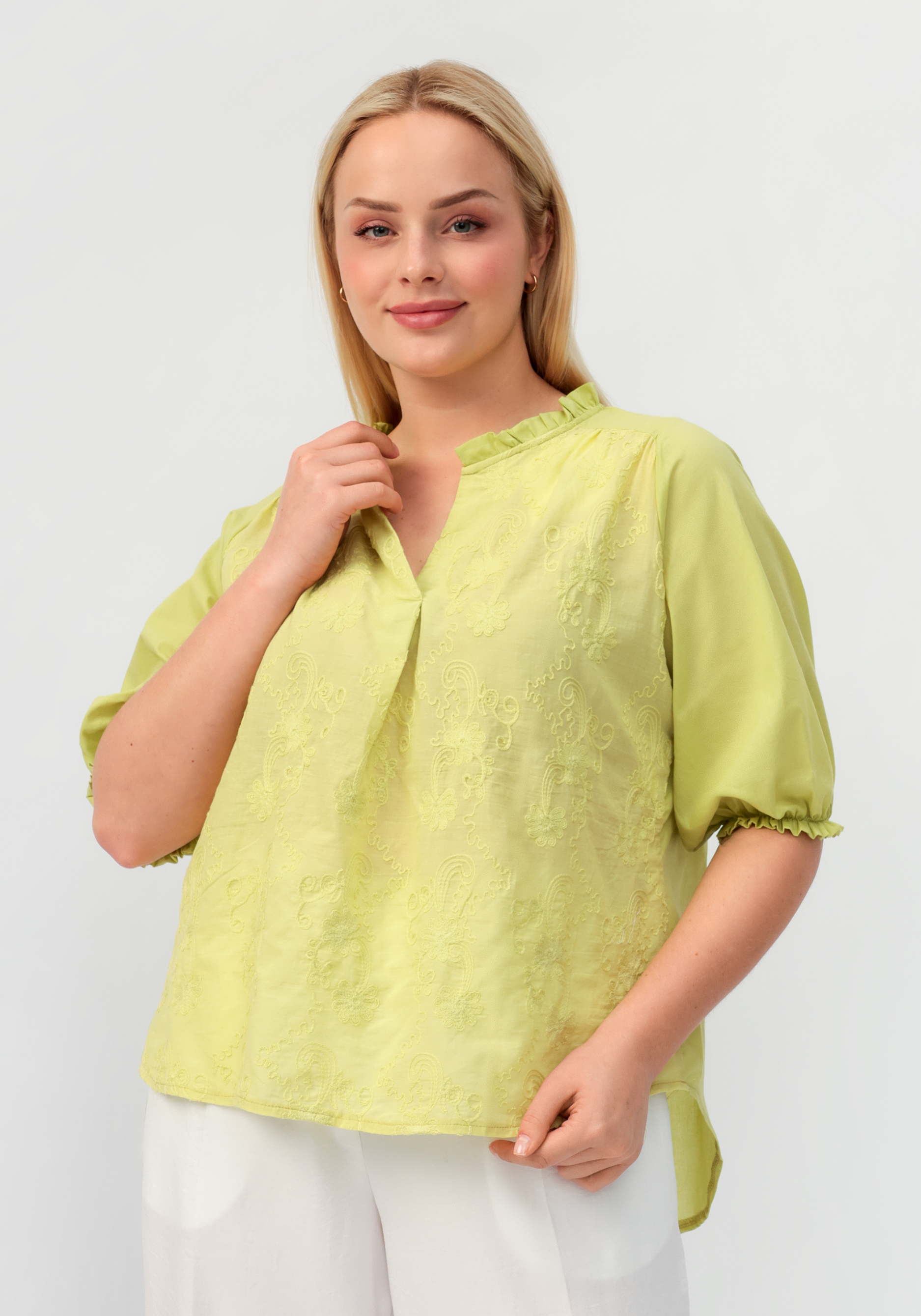 Блуза "Лоя" No name, цвет зеленый, размер 54-56