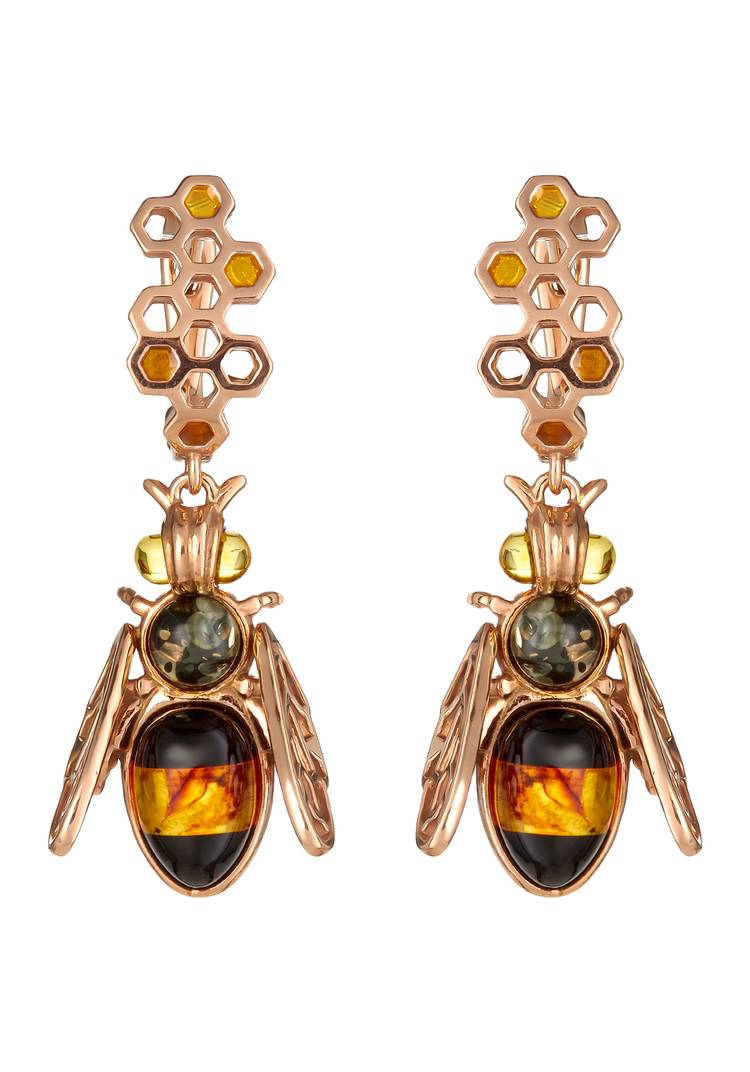 Серьги Медоносная пчелка шир.  750, рис. 1