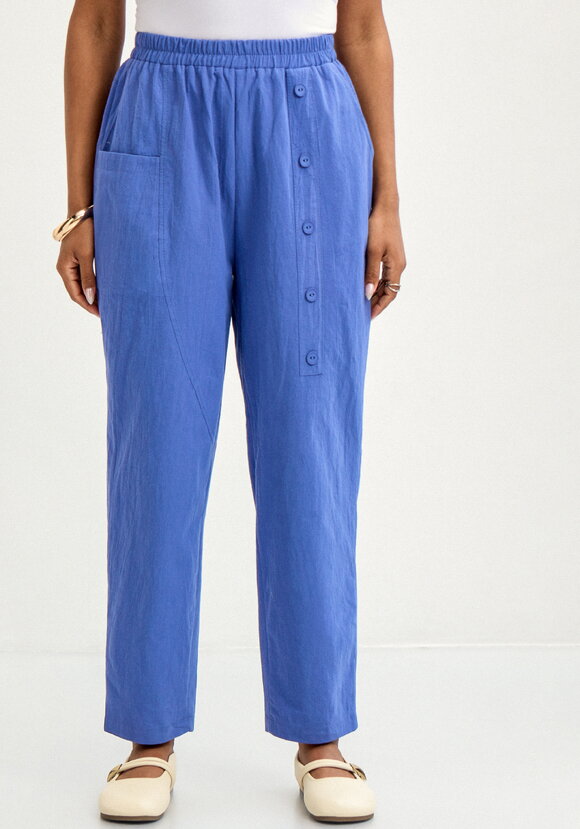 Брюки с декоративной планкой и карманами шир.  580, рис. 28