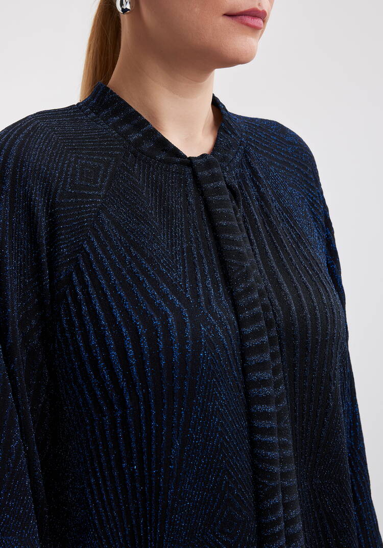 Платье трикотажное с бантом и люрексом шир.  750, рис. 11