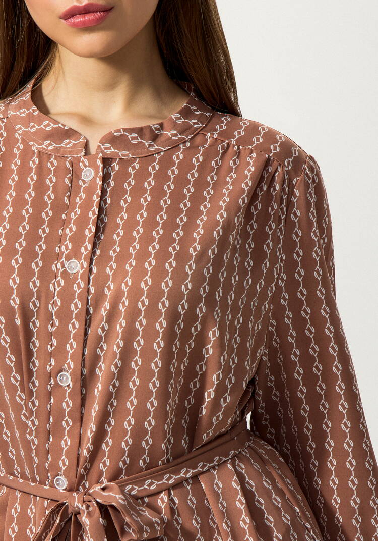 Платье-рубашка с воротником-стойкой шир.  750, рис. 5