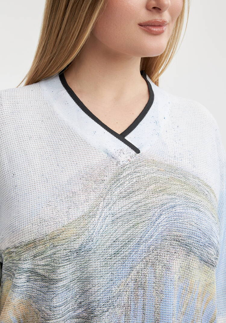 Джемпер-туника с дизайнерским принтомМилана шир.  750, рис. 11