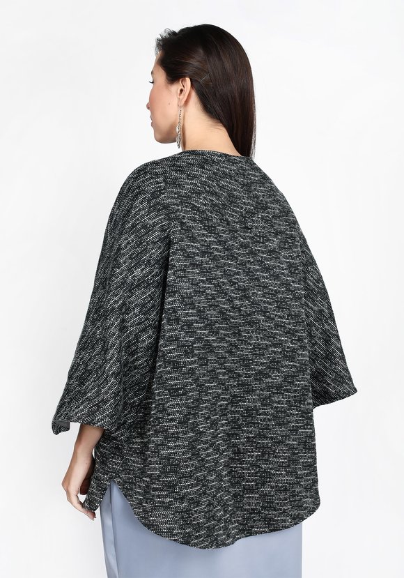 Пальто-пончо из вязаного джерси шир.  580, рис. 2