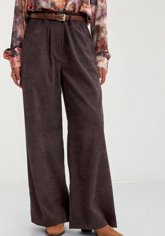 Брюки вельветовые широкие на резинке шир.  580, рис. 2