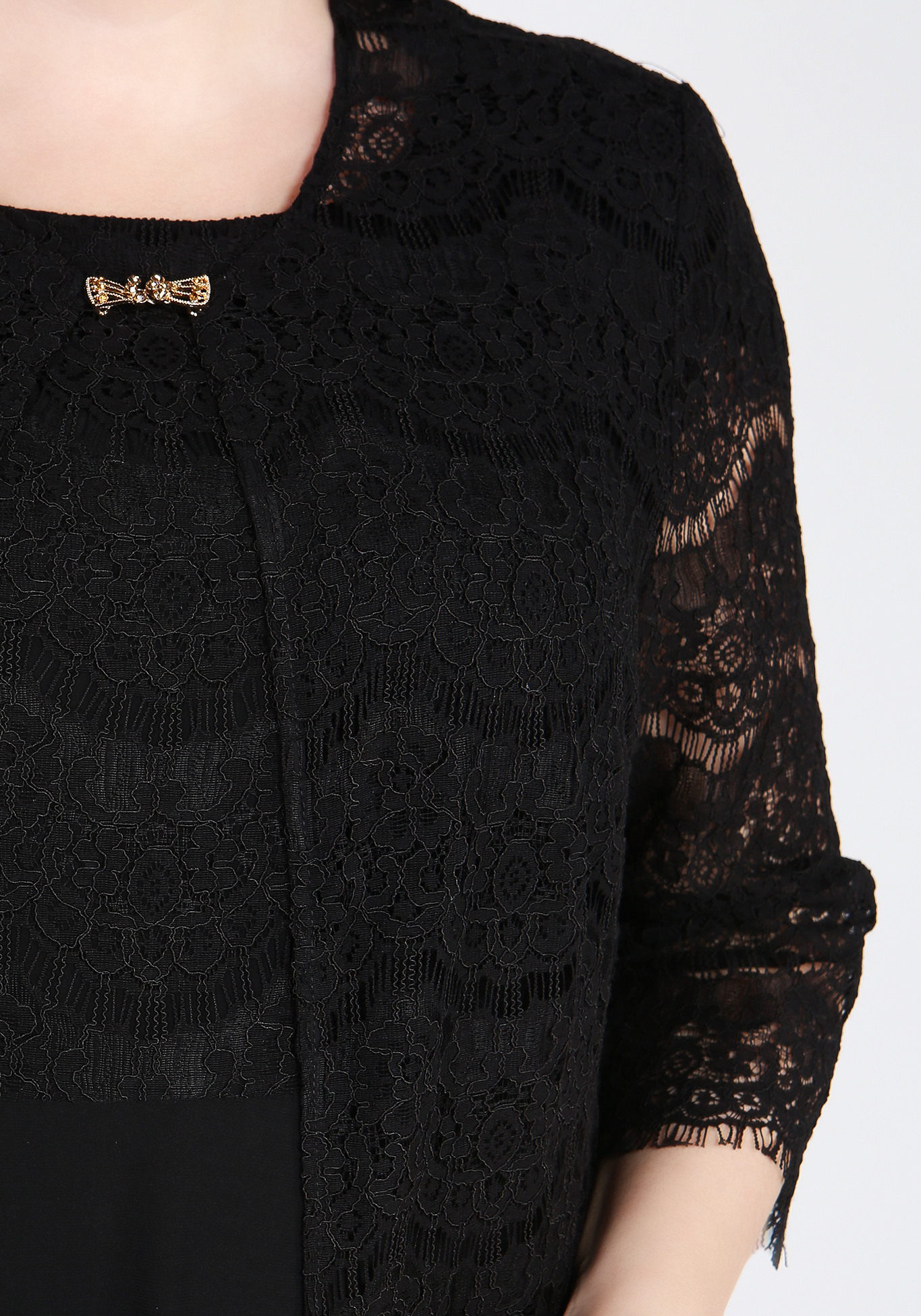 Платье с кардиганом "Люсин" Bel Fiore, размер 50, цвет черный - фото 8