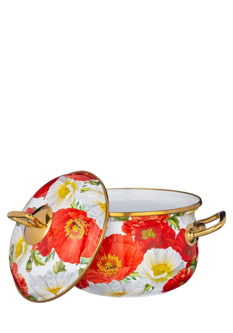 Кастрюля эмалированная, серия Маки шир.  750, рис. 2