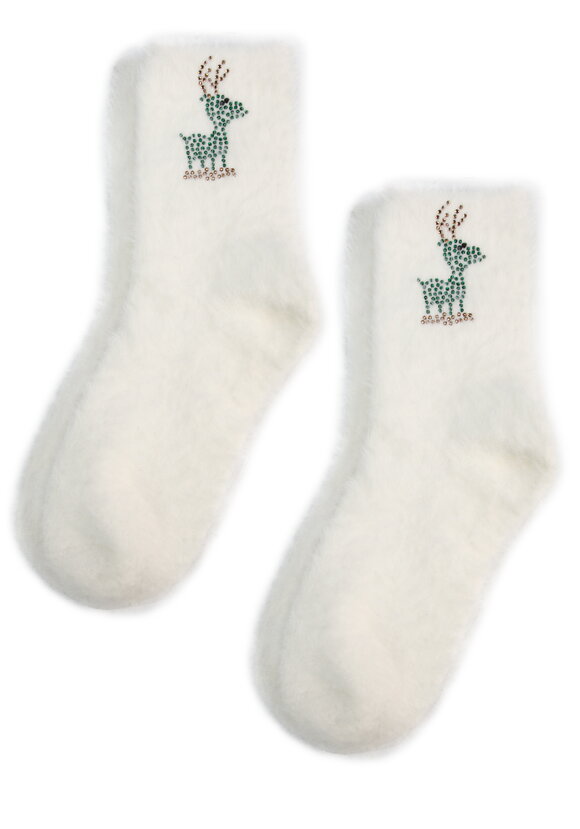 Носки с шерстью норки и стразами, 2 пары шир.  580, рис. 1