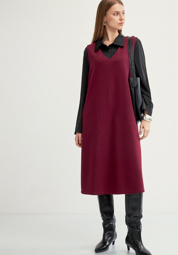 Сарафан трикотажный ,прямой с разрезами шир.  580, рис. 8