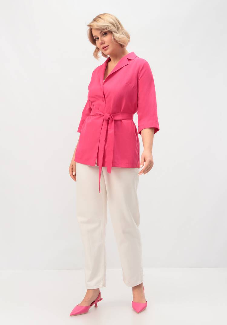 Пиджак с поясом из льна и хлопка шир.  750, рис. 36