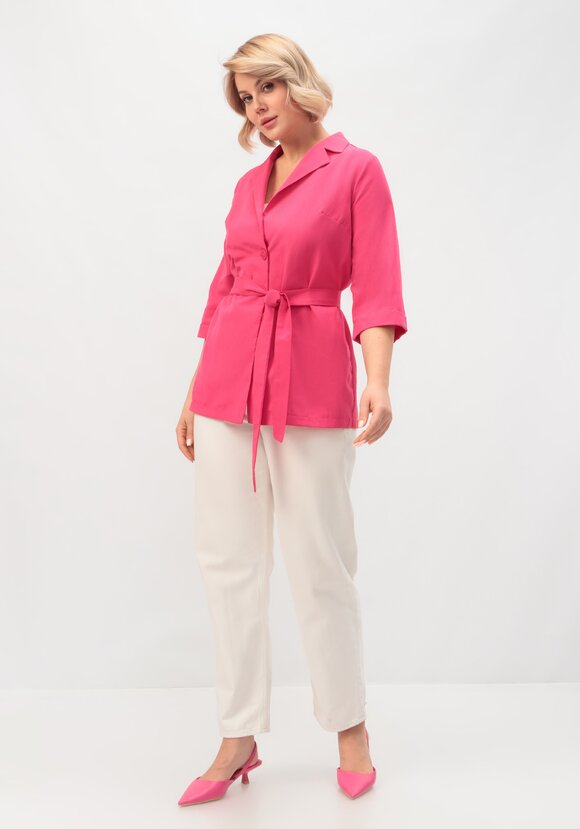 Пиджак с поясом из льна и хлопка шир.  580, рис. 36