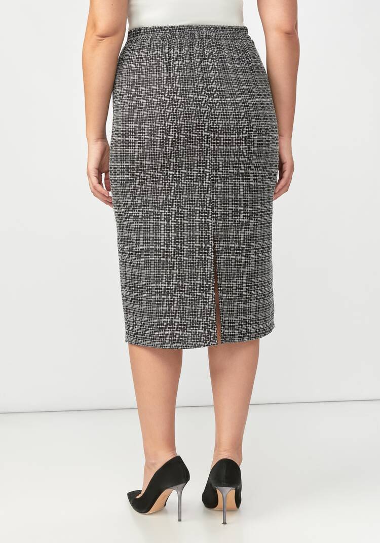 Юбка из фактурной ткани с поясом шир.  750, рис. 3