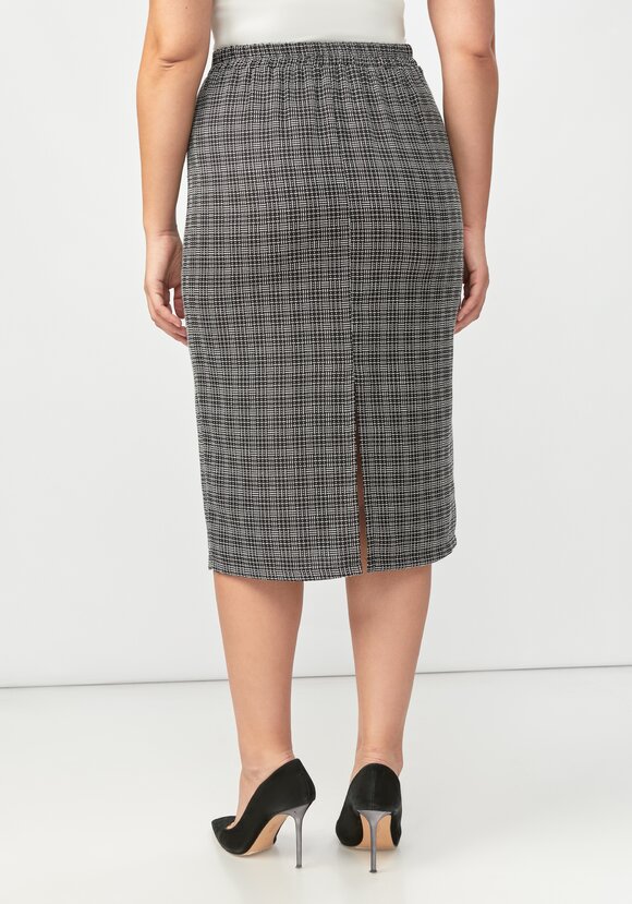 Юбка из фактурной ткани с поясом шир.  580, рис. 3