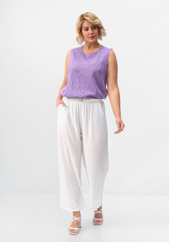 Брюки свободные на резинке по талии шир.  580, рис. 7