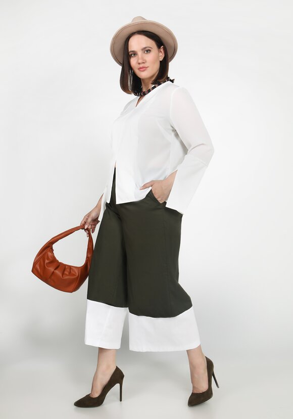 Кюлоты с контрастным кантом шир.  580, рис. 13