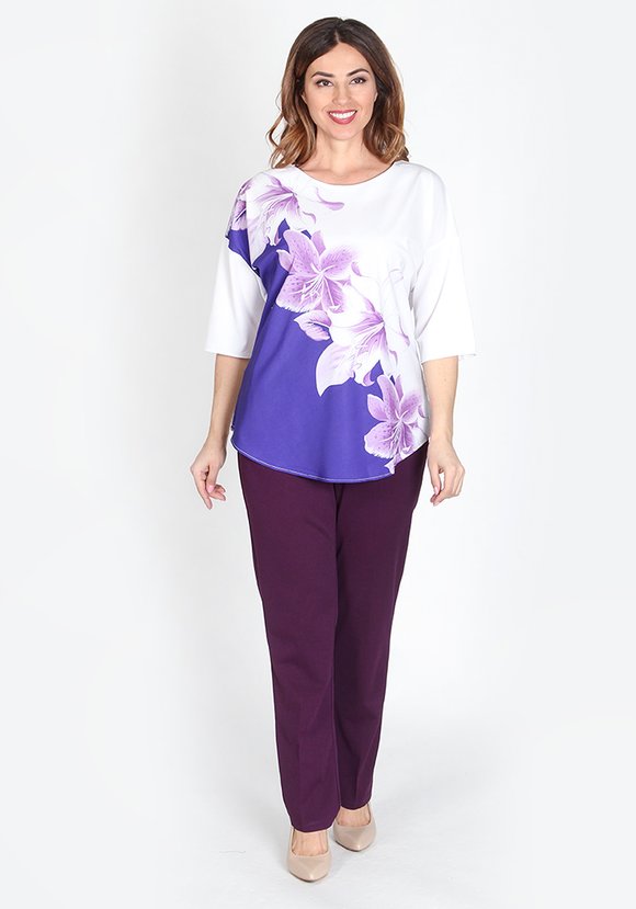 Туника Цветочный ноктюрн шир.  580, рис. 19