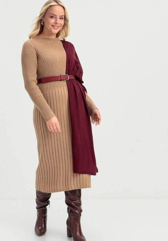 Платье прямого силуэта в рубчик шир.  580, рис. 8