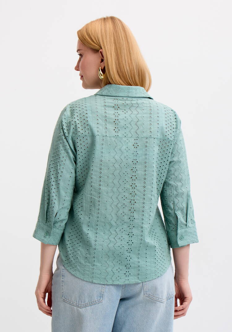 Блуза из шитья с рукавом 3/4 шир.  750, рис. 8