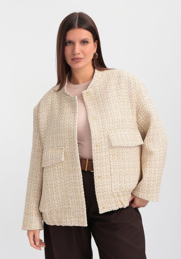 Твидовый бомбер шир.  580, рис. 1