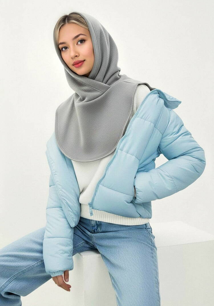 Капор с манишкой из флиса шир.  750, рис. 1