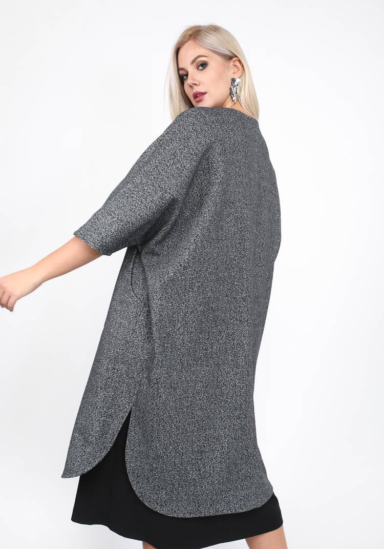 Пальто на пуговицах с рукавом 3/4 шир.  750, рис. 6