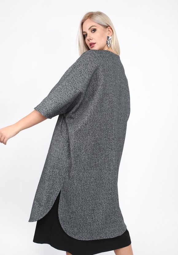 Пальто на пуговицах с рукавом 3/4 шир.  580, рис. 6