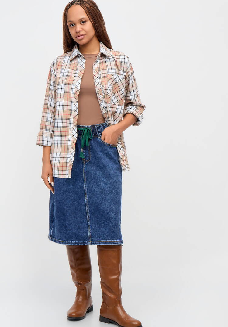 Юбка женская на резинке Агата шир.  750, рис. 1