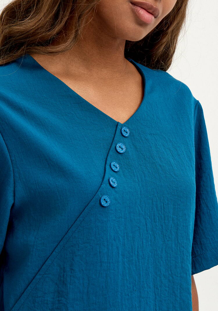 Блуза  свободного кроя шир.  750, рис. 13