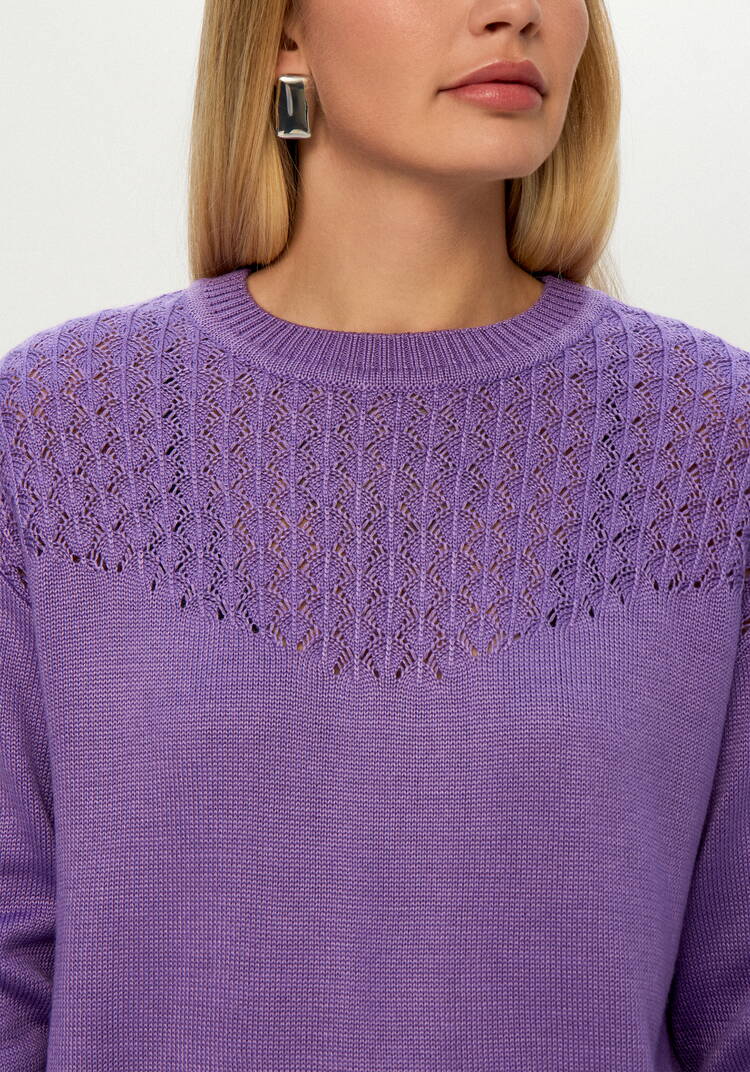 Джемпер женский с ажурной кокеткой шир.  750, рис. 19