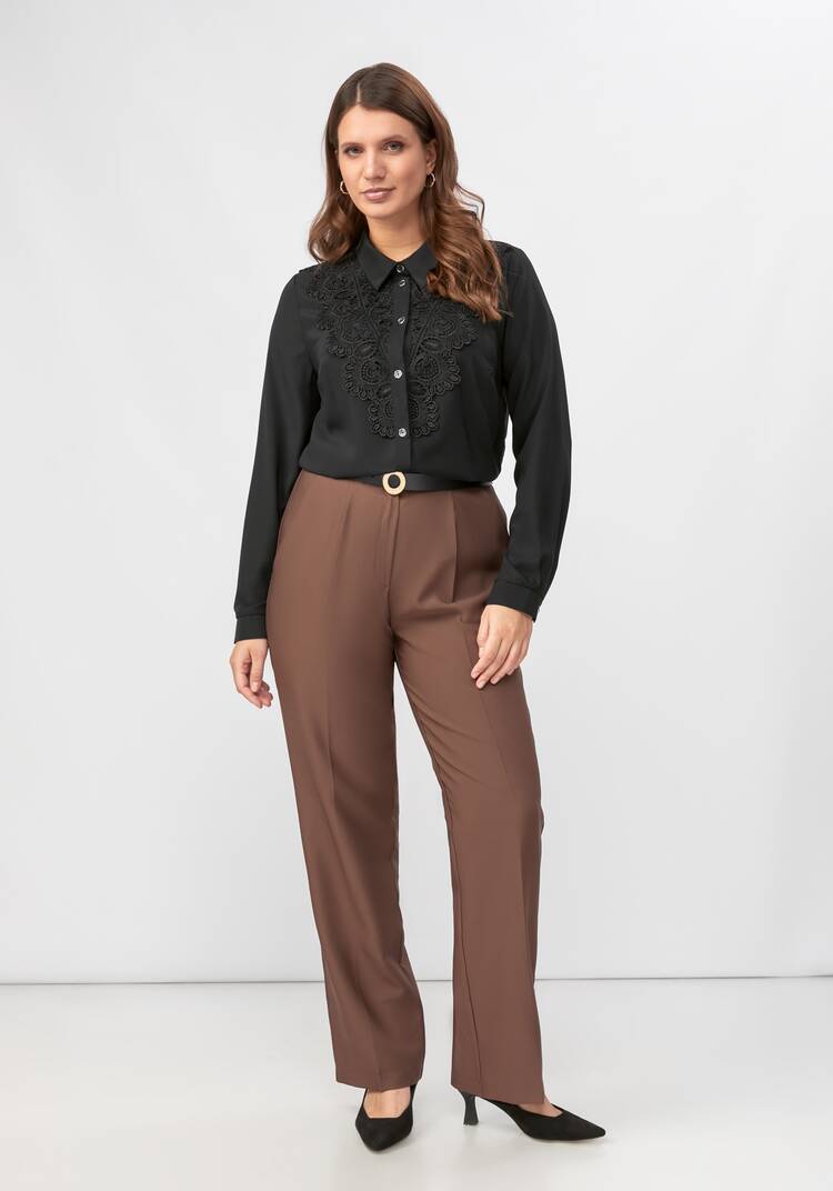 Блуза прямого кроя с ажурным кружевом шир.  750, рис. 17