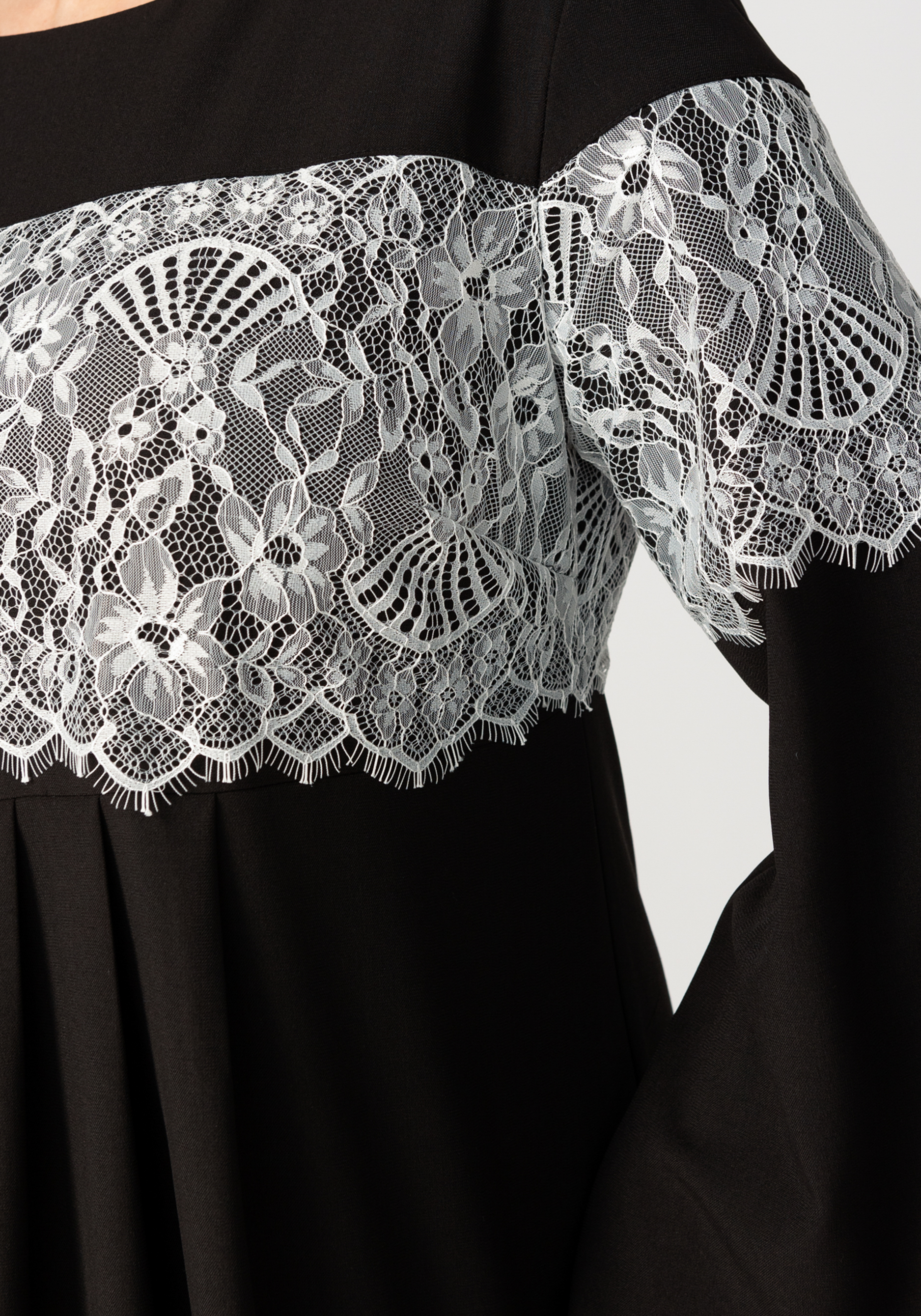 Платье А-силуэта с кружевом Bianka Modeno, цвет черный, размер 50 - фото 4
