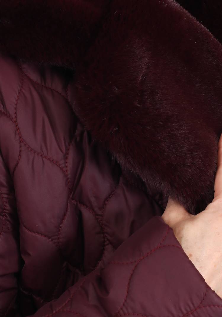 Пальто стеганое с меховым воротником шир.  750, рис. 19