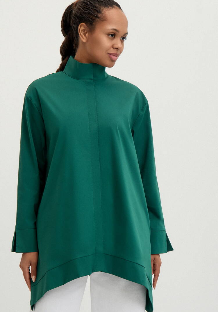 Рубашка с отложным воротом стойкой шир.  750, рис. 4