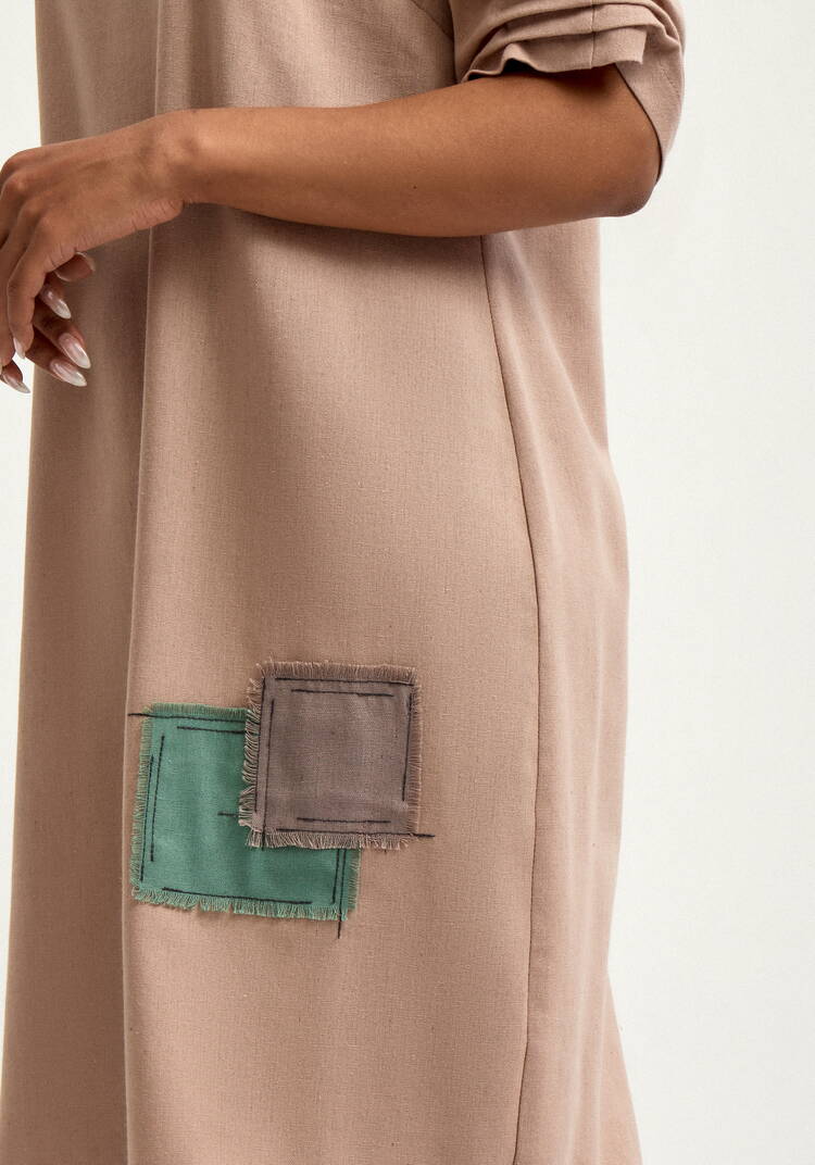 Платье изо льна свободного кроя шир.  750, рис. 13