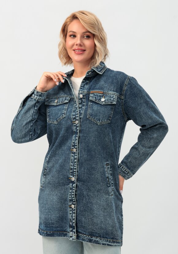 Джинсовая куртка Селин шир.  580, рис. 1