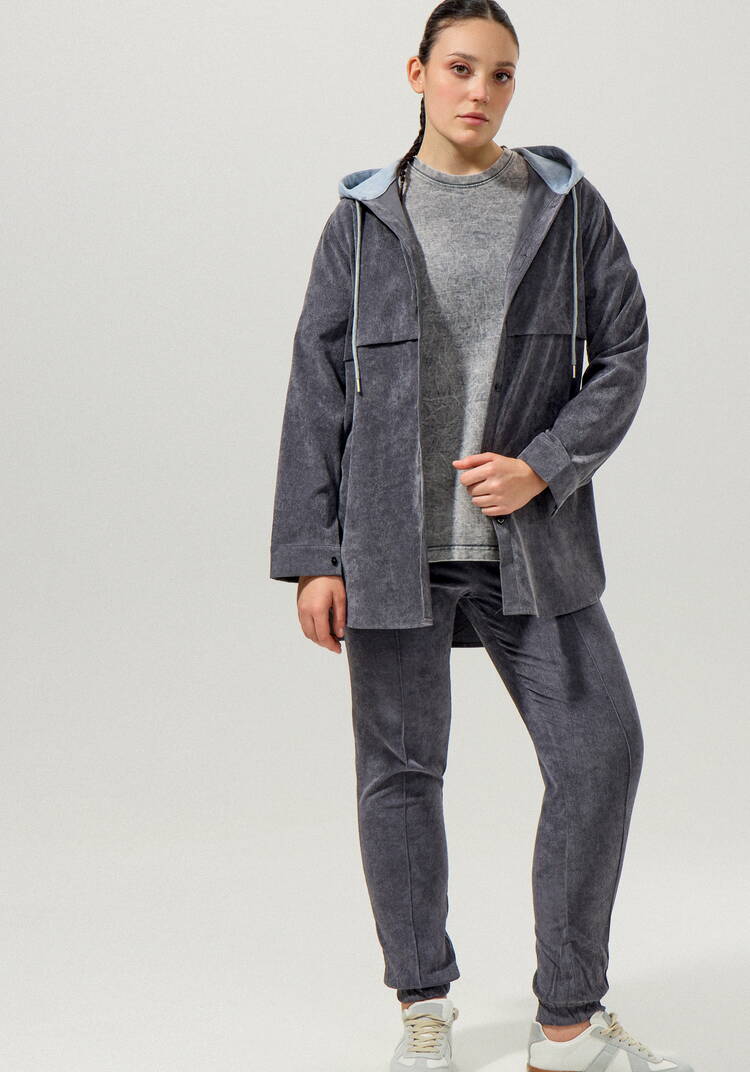 Рубашка из вельвета с капюшоном шир.  750, рис. 15