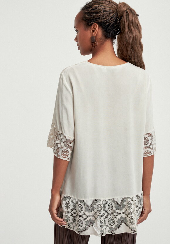 Туника ярусная кружевная шир.  580, рис. 3