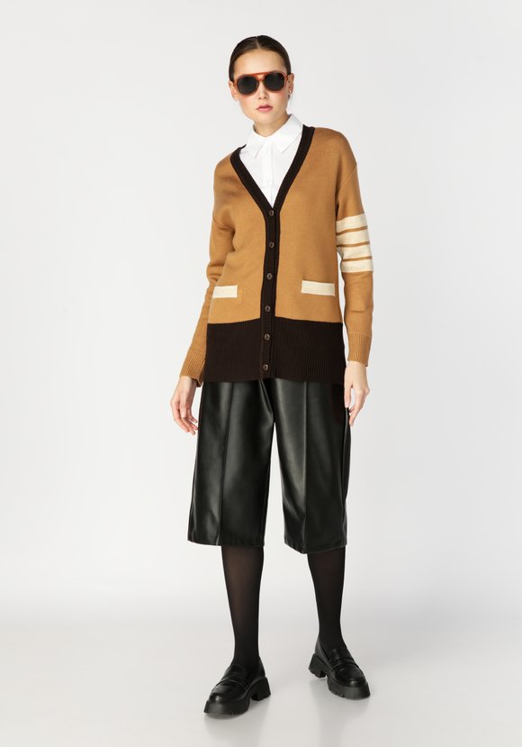 Кардиган с отделкой из метанити шир.  580, рис. 8