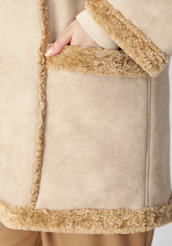 Полупальто из экомеха шир.  580, рис. 17