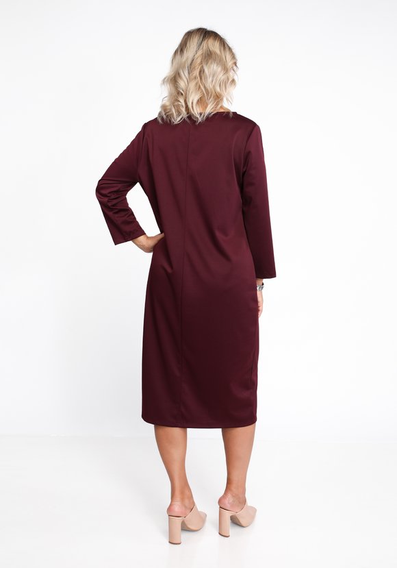 Платье однотонное с контрастной вставкой шир.  580, рис. 3