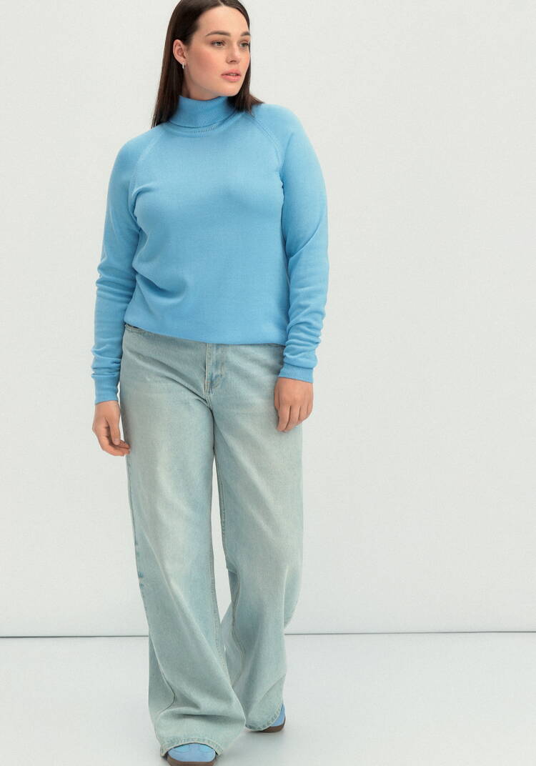 Джемпер прямого силуэта с высоким воротом шир.  750, рис. 32