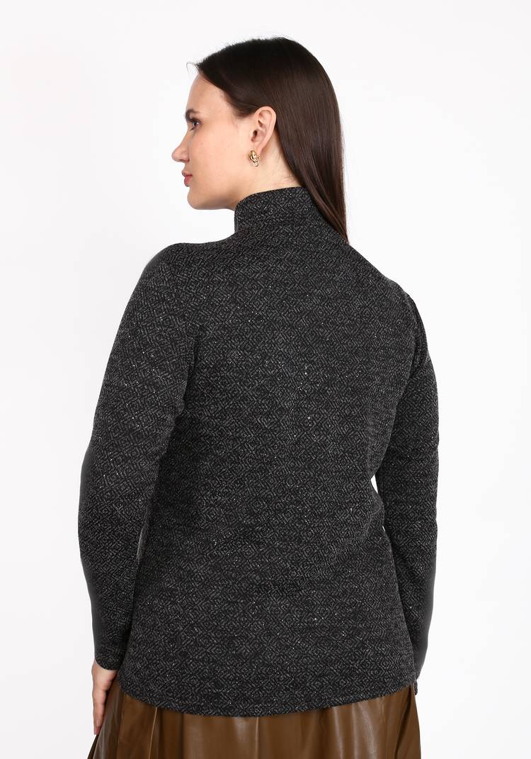 Водолазка базовая с люрексом шир.  750, рис. 17