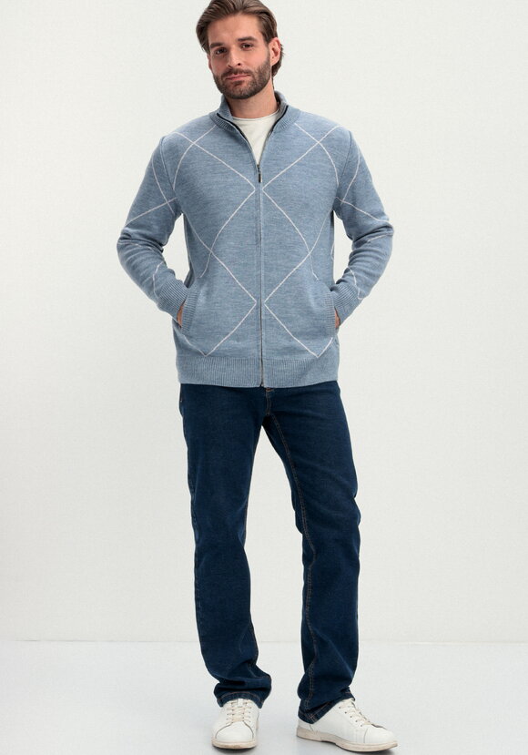 Кардиган на молнии с высокой горловиной шир.  580, рис. 11