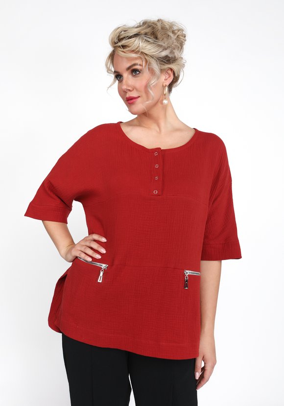 Блуза с карманами на молнии шир.  580, рис. 2