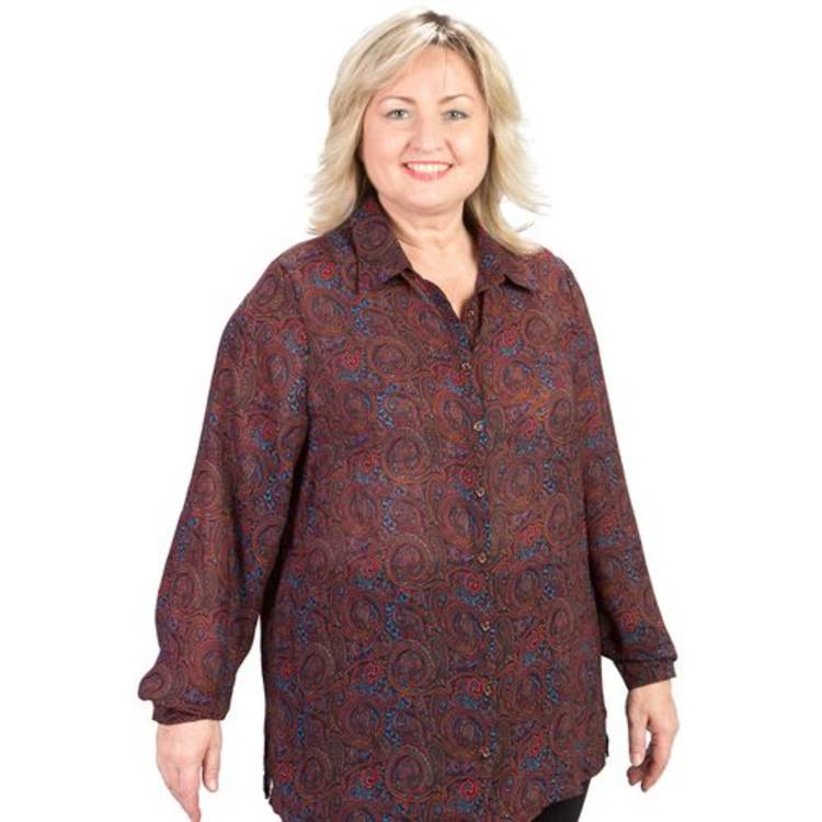 Шелковая блуза с восточным орнаментом шир.  750, рис. 1