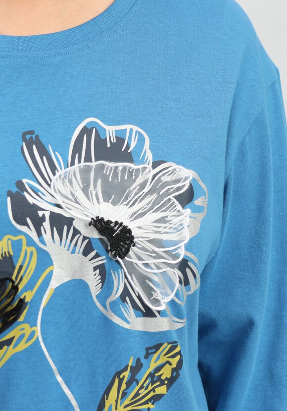 Лонгслив с цветами 3D шир.  580, рис. 13