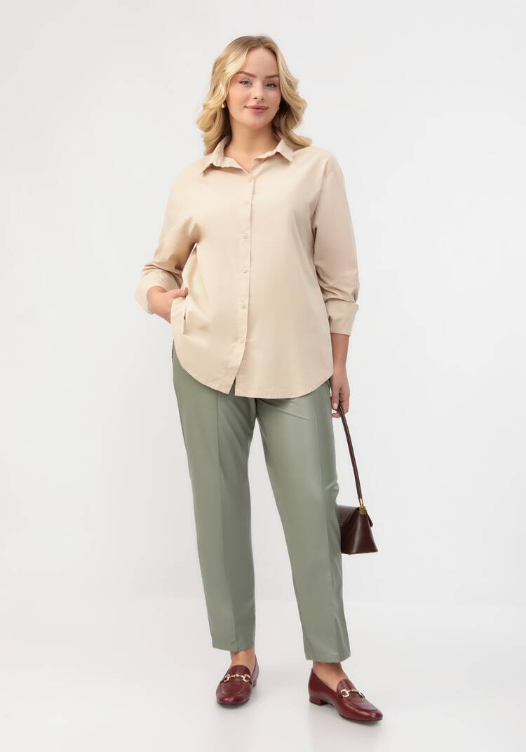 Брюки из экокожи со стрелками шир.  750, рис. 7